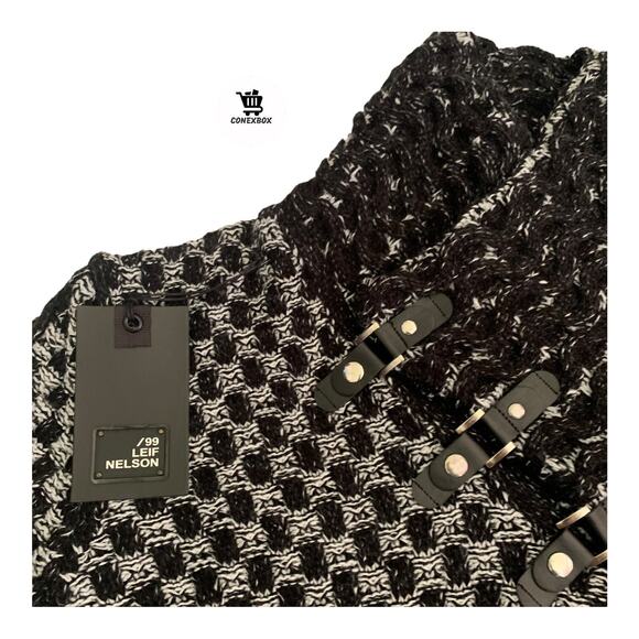 Leif Nelson Mens Size 3XL Knitted Slim Fit Ecru Adult Pullover Sweater Brand New - Picture 8 of 11